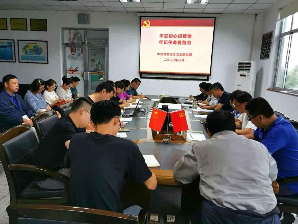 中鲁食品党总支书记讲“担使命履职责 重实干勇担当”专题党课