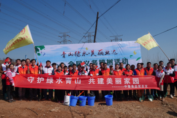 植树造林??绿化家园?——中鲁食品党总支主题党日活动通讯稿